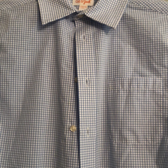 Brand new boys L (12/14) blue and white button down long sleeve - Picture 3 of 5